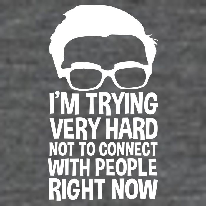 'm Trying Very Hard Not To Connect With People Right Now Women's V-Neck T-Shirt