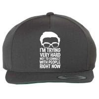 'm Trying Very Hard Not To Connect With People Right Now Wool Snapback Cap