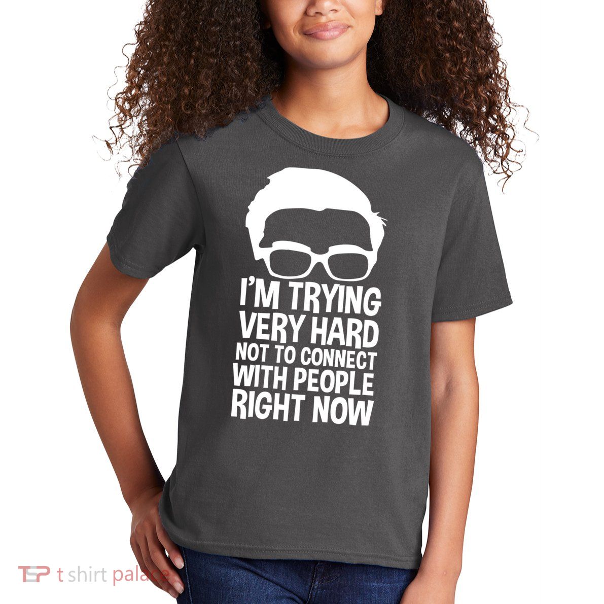 'm Trying Very Hard Not To Connect With People Right Now Kids T-Shirt