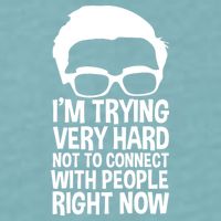 'm Trying Very Hard Not To Connect With People Right Now Sueded Cloud Jersey T-Shirt