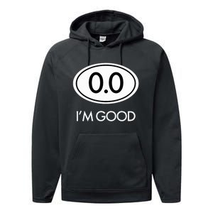 Marathon 0.0 Circle No Thanks Funny Graphic Performance Fleece Hoodie