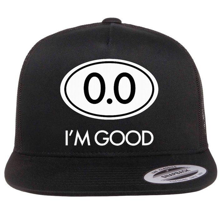 Marathon 0.0 Circle No Thanks Funny Graphic Flat Bill Trucker Hat