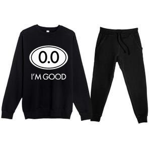 Marathon 0.0 Circle No Thanks Funny Graphic Premium Crewneck Sweatsuit Set