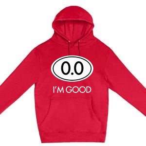 Marathon 0.0 Circle No Thanks Funny Graphic Premium Pullover Hoodie