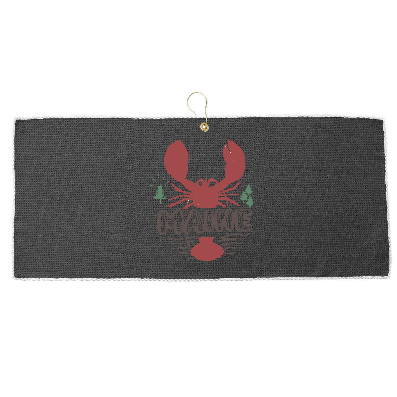 Maine 02 Large Microfiber Waffle Golf Towel