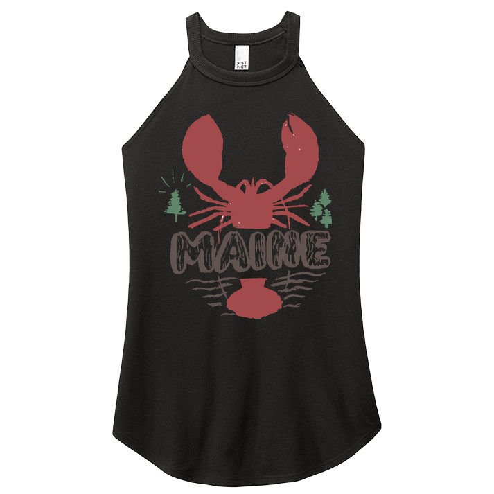 Maine 02 Women's Perfect Tri Rocker Tank