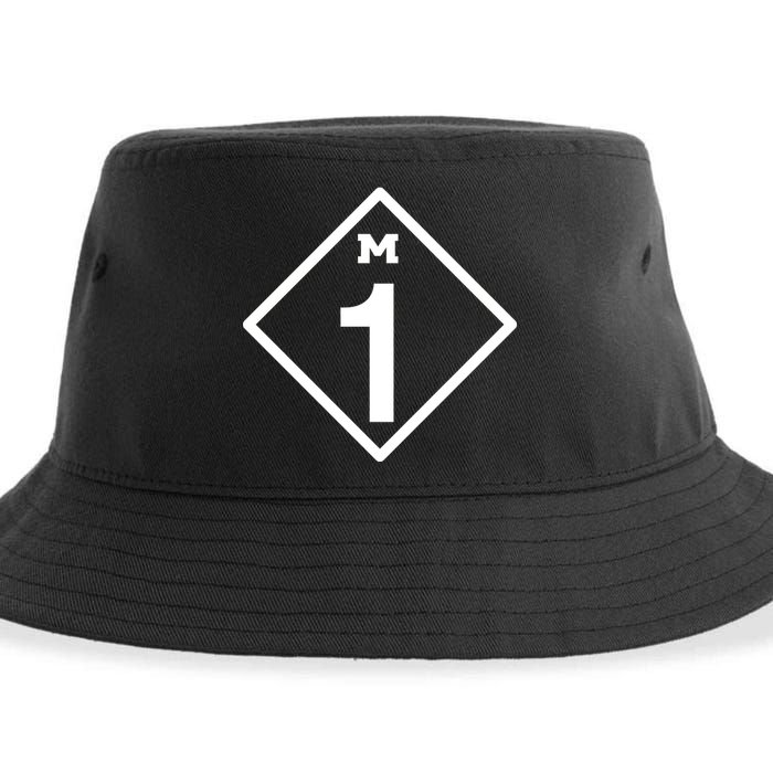 M1 Woodward Ave Sign Sustainable Bucket Hat