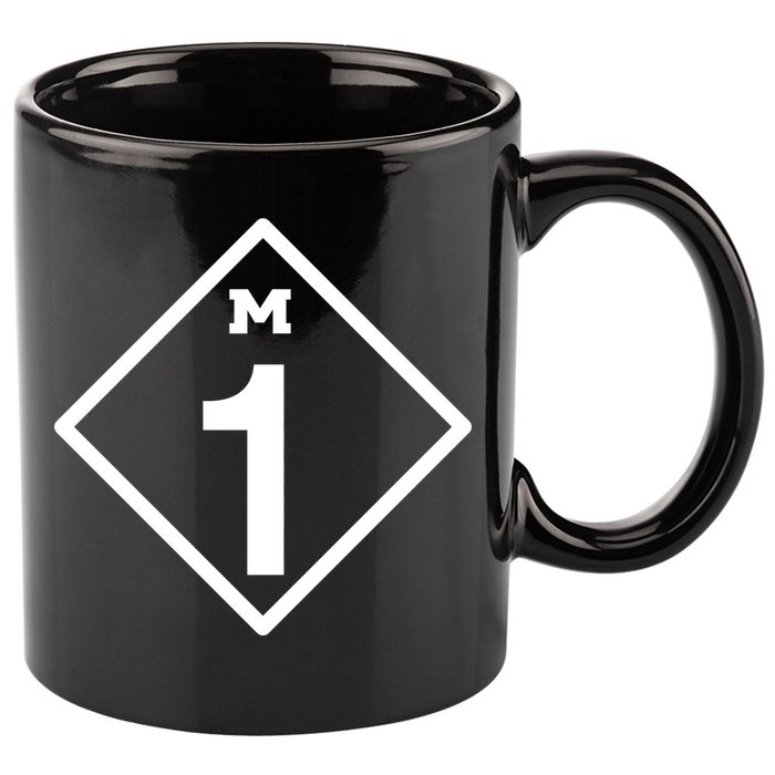 M1 Woodward Ave Sign 11oz C Handle Ceramic Mug