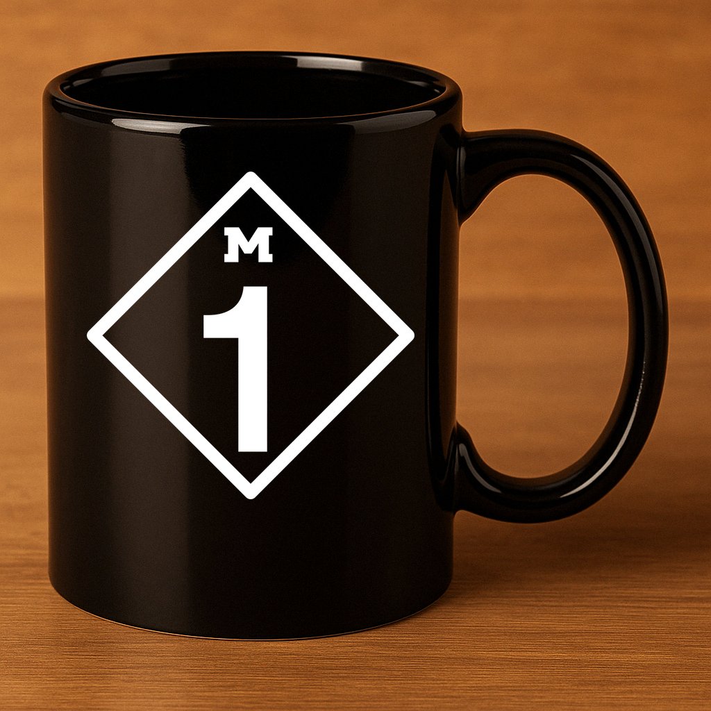 M1 Woodward Ave Sign 11oz C Handle Ceramic Mug