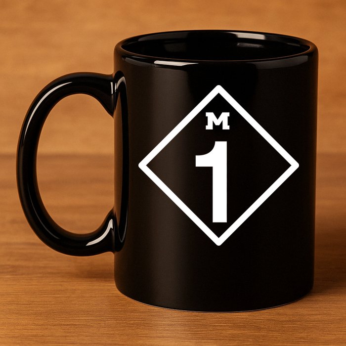 M1 Woodward Ave Sign 11oz C Handle Ceramic Mug