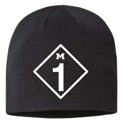 M1 Woodward Ave Sign Sustainable Beanie