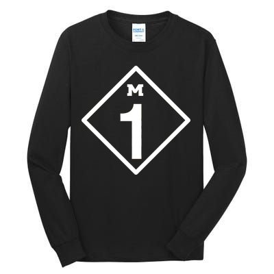 M1 Woodward Ave Sign Tall Long Sleeve T-Shirt