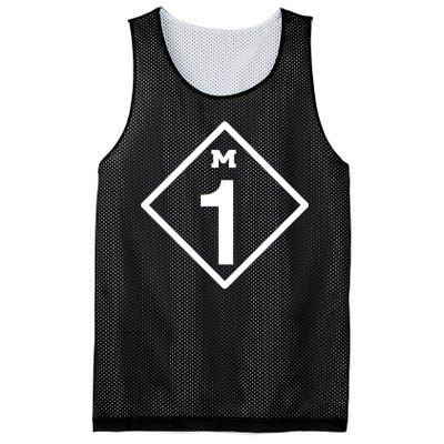 M1 Woodward Ave Sign Mesh Reversible Basketball Jersey Tank