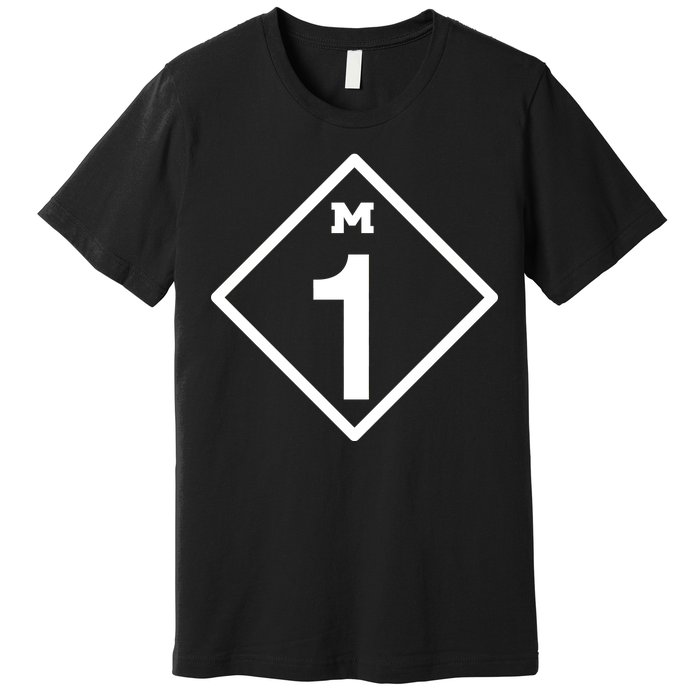 M1 Woodward Ave Sign Premium T-Shirt