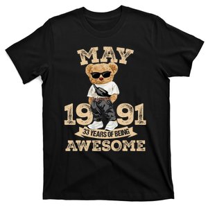 May 1991 33rd Birthday Decorations Gift 33 Years Old T-Shirt