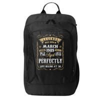 March 1989 34th Birthday Gift 34 Year Old City Backpack