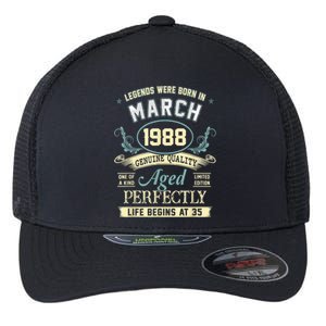 March 1988 35th Birthday Present Gift 35 Year Old  Wo Flexfit Unipanel Trucker Cap