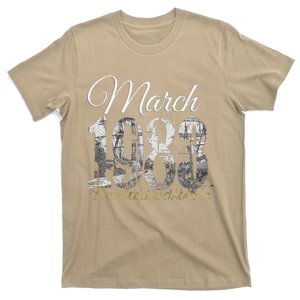 March 1983 40 Year Old 1983 40th Birthday Gift T-Shirt