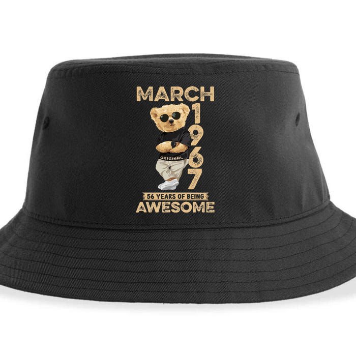 March 1967 56 Years Of Being Awesome 56th Birthday Sustainable Bucket Hat