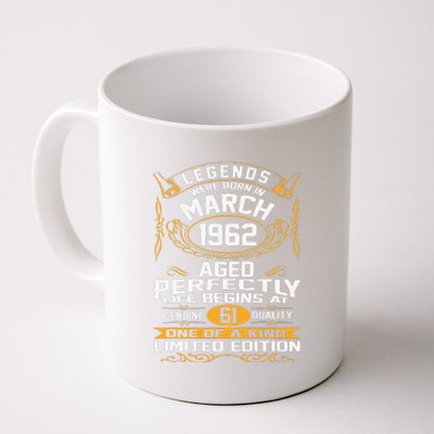 March 1962 61st Birthday Gift 61 Year Old Women Cute Coffee Mug