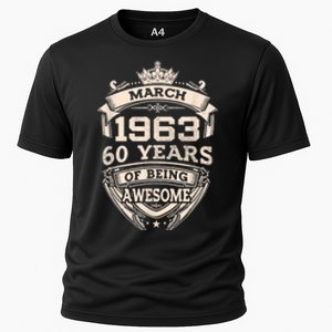 March 1963 60 Years Of Being Awesome 60th Birthday Cooling Performance Crew T-Shirt