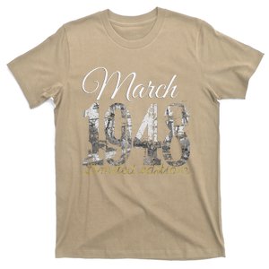 March 1948 75 Year Old 1948 75th Birthday Gift T-Shirt