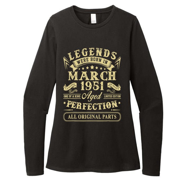 March 1951 72nd Birthday Gift 72 Year Old Womens CVC Long Sleeve Shirt