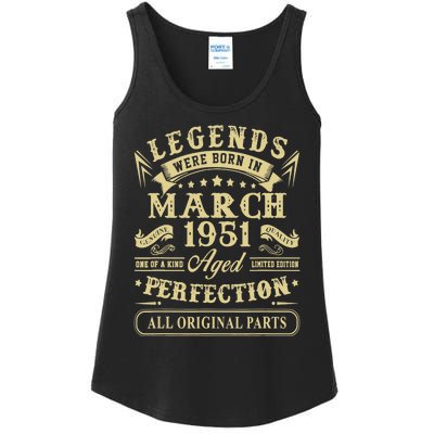 March 1951 72nd Birthday Gift 72 Year Old Ladies Essential Tank