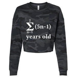 Math 13 Birthday Boy 13 Yr 13 Year Old Boy 13th Birthday Cropped Pullover Crew