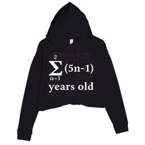 Math 13 Birthday Boy 13 Yr 13 Year Old Boy 13th Birthday Crop Fleece Hoodie