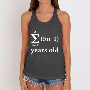 Math 13 Birthday Boy 13 Yr 13 Year Old Boy 13th Birthday Women's Knotted Racerback Tank