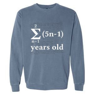 Math 13 Birthday Boy 13 Yr 13 Year Old Boy 13th Birthday Garment-Dyed Sweatshirt