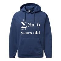 Math 13 Birthday Boy 13 Yr 13 Year Old Boy 13th Birthday Performance Fleece Hoodie