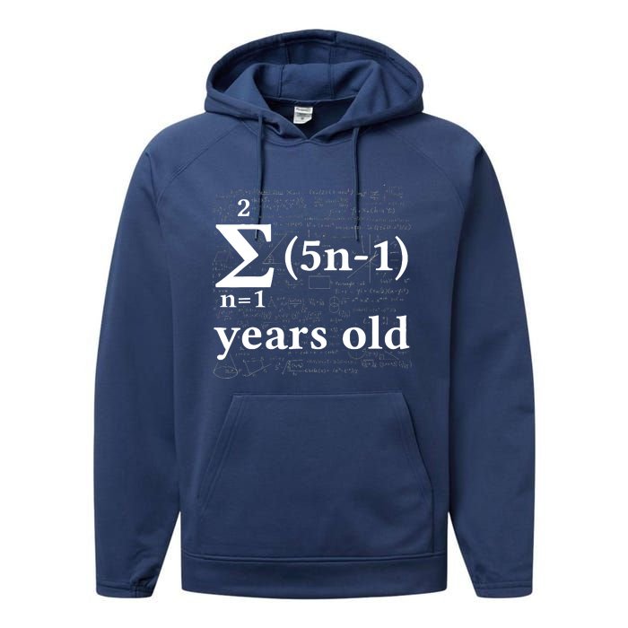 Math 13 Birthday Boy 13 Yr 13 Year Old Boy 13th Birthday Performance Fleece Hoodie