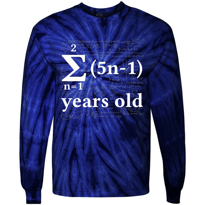 Math 13 Birthday Boy 13 Yr 13 Year Old Boy 13th Birthday Tie-Dye Long Sleeve Shirt