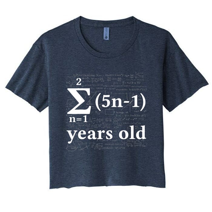 Math 13 Birthday Boy 13 Yr 13 Year Old Boy 13th Birthday Women's Crop Top Tee