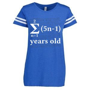 Math 13 Birthday Boy 13 Yr 13 Year Old Boy 13th Birthday Enza Ladies Jersey Football T-Shirt