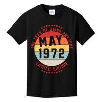 May 1972 Birthday The Year Of Being Awesome Gift Kids T-Shirt