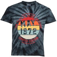 May 1972 Birthday The Year Of Being Awesome Gift Kids Tie-Dye T-Shirt