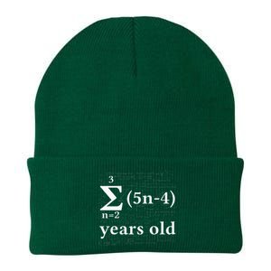 Math 17 Birthday Boy 17 Yr 17 Year 17th Birthday Knit Cap Winter Beanie