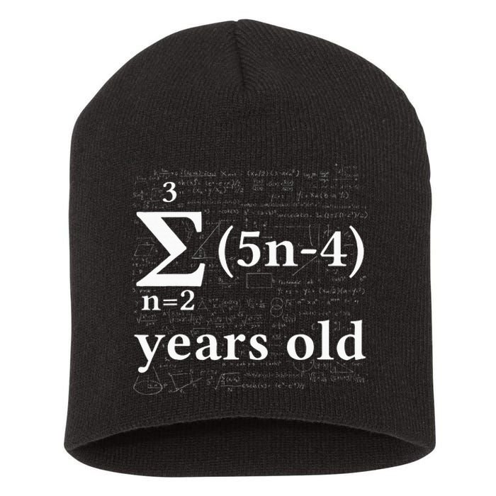 Math 17 Birthday Boy 17 Yr 17 Year 17th Birthday Short Acrylic Beanie