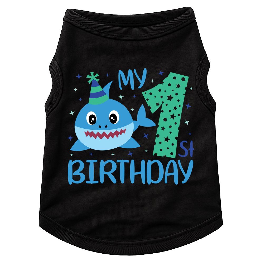 My 1st Birthday Sharks Gift For Birthday Doggie Tank