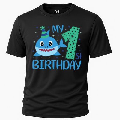 My 1st Birthday Sharks Gift For Birthday Performance Shirt