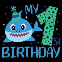 My 1st Birthday Sharks Gift For Birthday Cooling Performance Crew T-Shirt