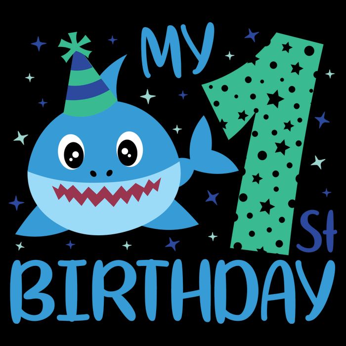 My 1st Birthday Sharks Gift For Birthday Cooling Performance Crew T-Shirt