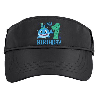 My 1st Birthday Sharks Gift For Birthday Adult Drive Performance Visor
