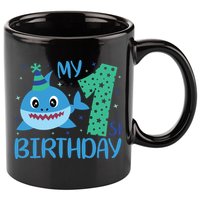 My 1st Birthday Sharks Gift For Birthday 11oz C Handle Ceramic Mug
