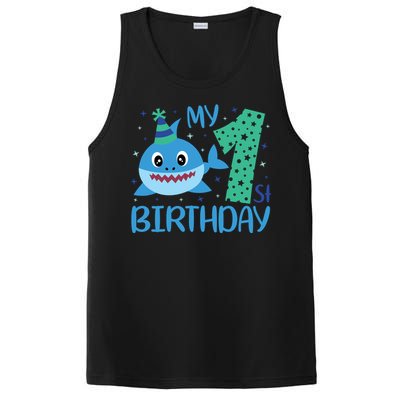 My 1st Birthday Sharks Gift For Birthday PosiCharge Competitor Tank