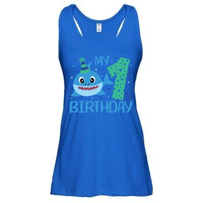 My 1st Birthday Sharks Gift For Birthday Ladies Essential Flowy Tank