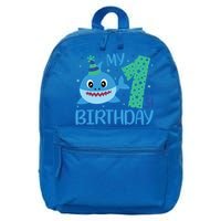 My 1st Birthday Sharks Gift For Birthday 16 in Basic Backpack